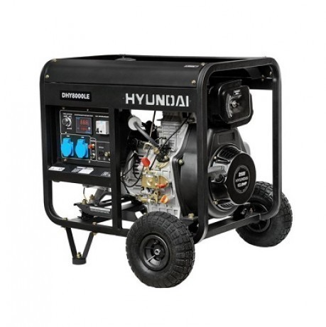Дизельный генератор Hyundai DHY 8000LE + колеса
