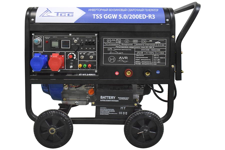 Инверторный бензиновый сварочный генератор TSS GGW 5.0/200ED-R3
